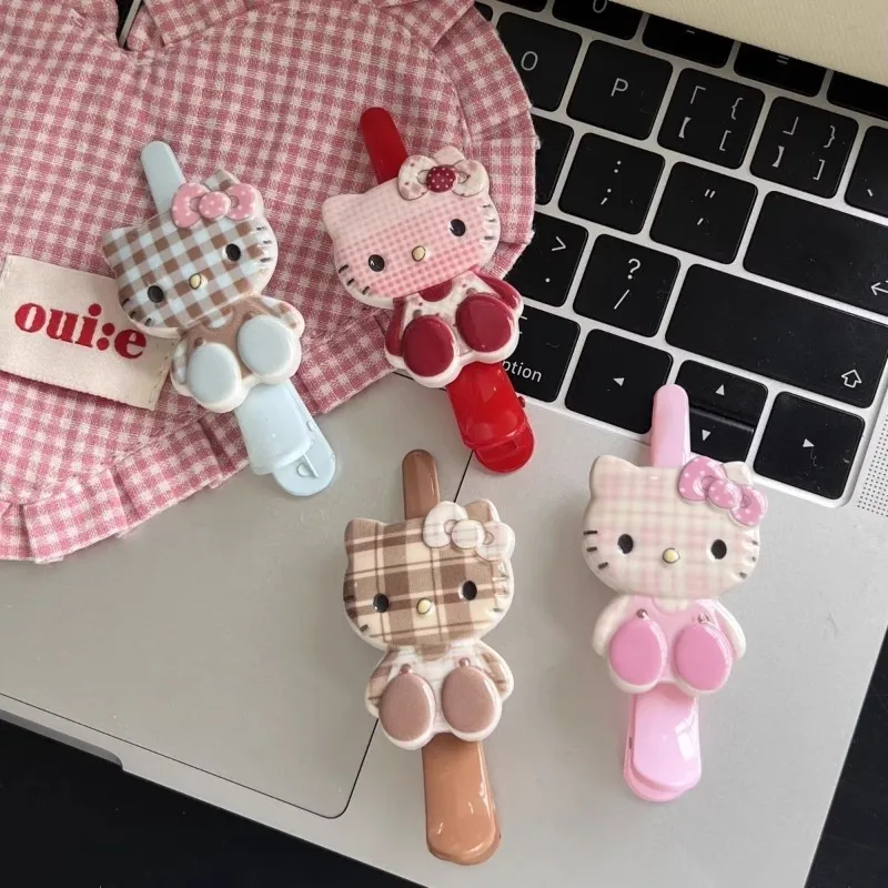 Women'S Accessories List - New Cartoon Sanrio Hello Kitty Lattice