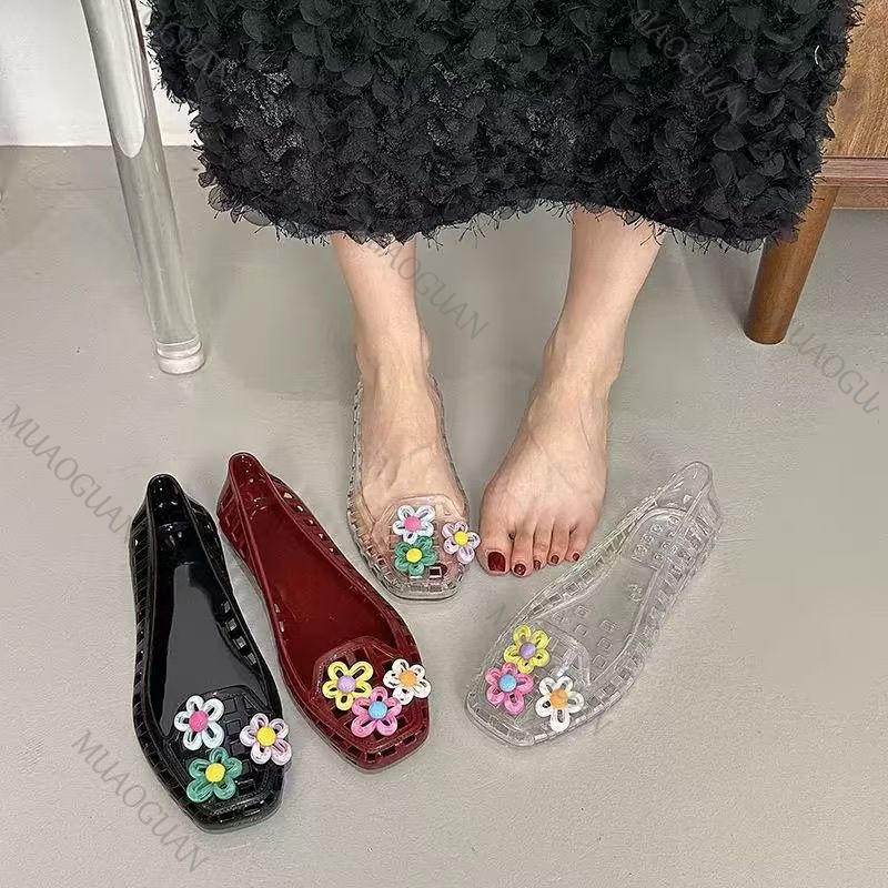 Women'S Accessories And Jewelry - Transparent Crystal dopamine Sandals Causal Flower