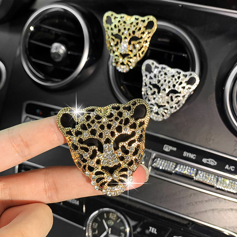 Women Accessories Outlet - Money Leopard Luxury Diamond Car Air