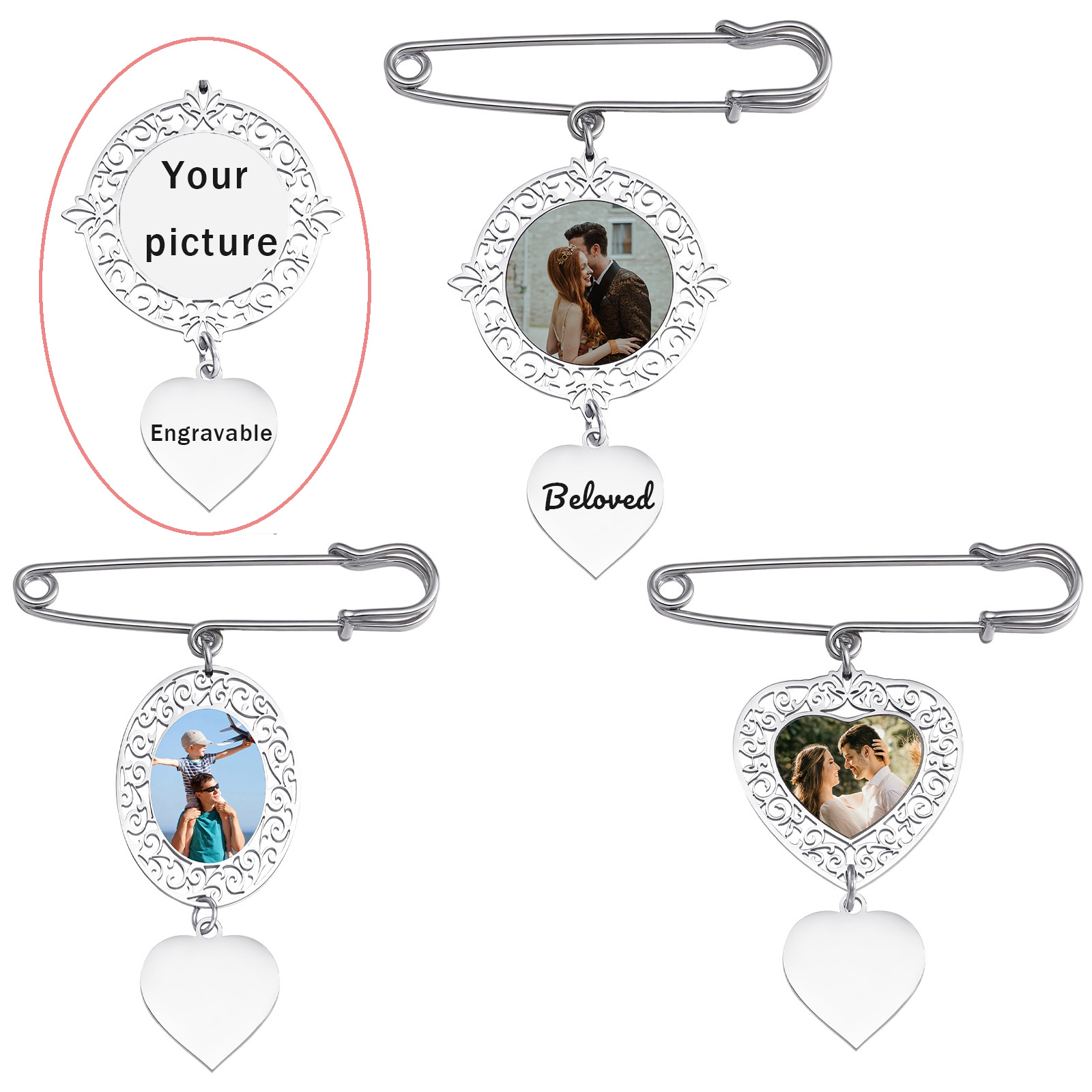 Women Accessories In Wholesale - Custom Picture Badge Brooches Pin DIY