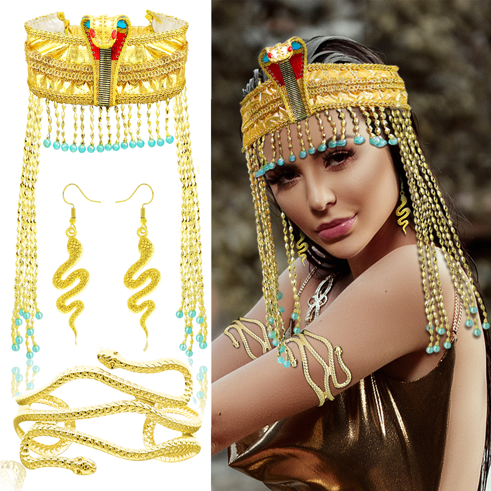 Women Accessories Egypt - Women Snake Earring Bracelet Jewelry Halloween