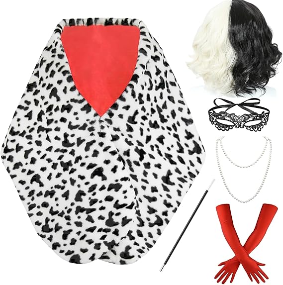 Women Accessories Holder - Disfraz Party Women Cruella Deville Costume