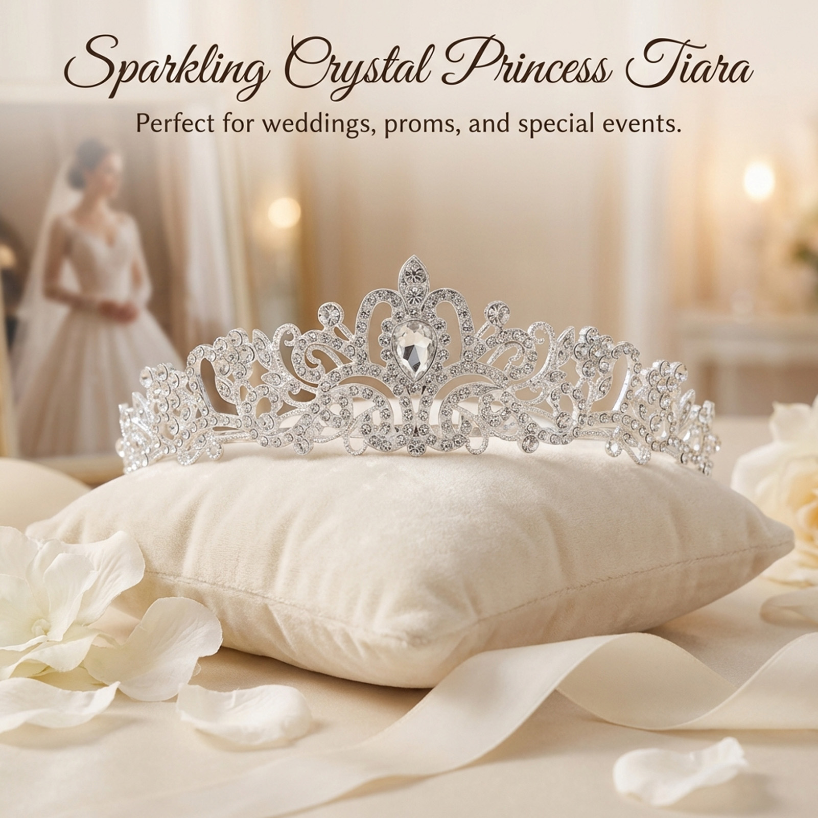 Elegant Bridal Crown Sparkly R – обзор и цена Women'S Accessories And Jewelry
