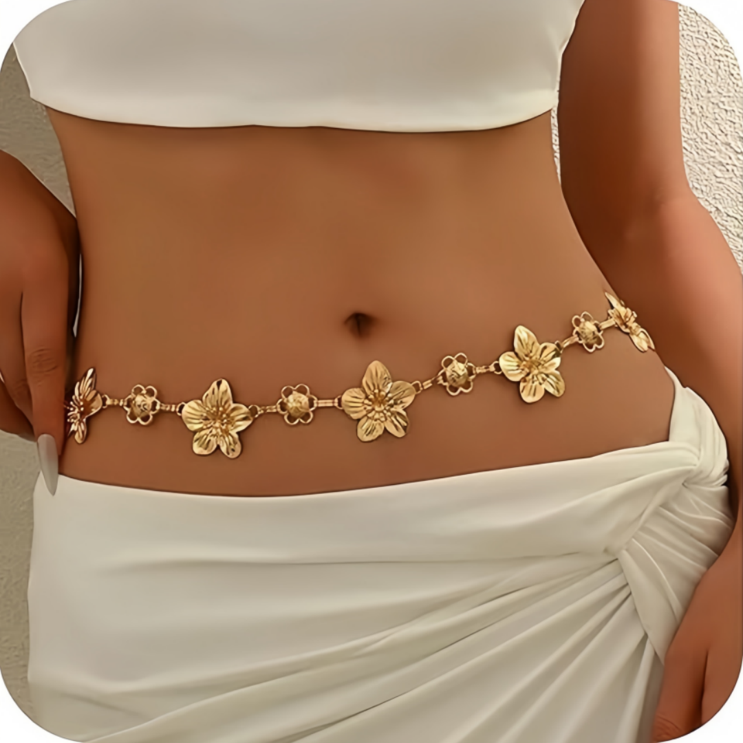 Women's Floral Metal Belt with – обзор и цена Women'S Jeans Accessories Chain