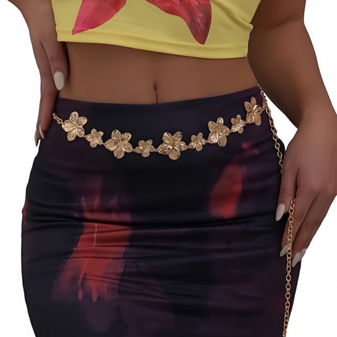 Women's Floral Metal Belt with – обзор и цена Women'S Jeans Accessories Chain
