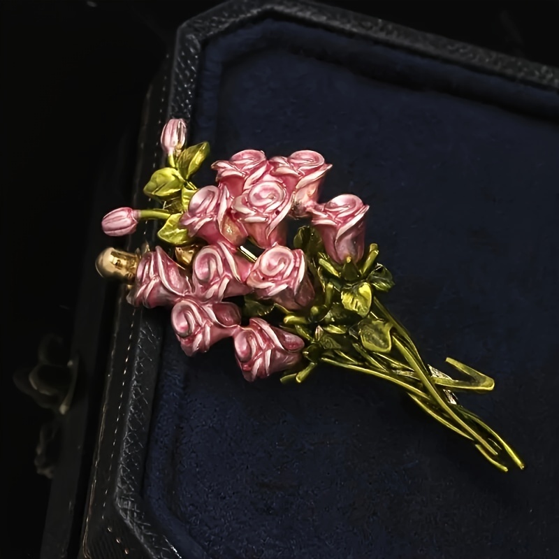 Elegant Pink Rose Bouquet Broo – обзор и цена Women Accessories Bouquet