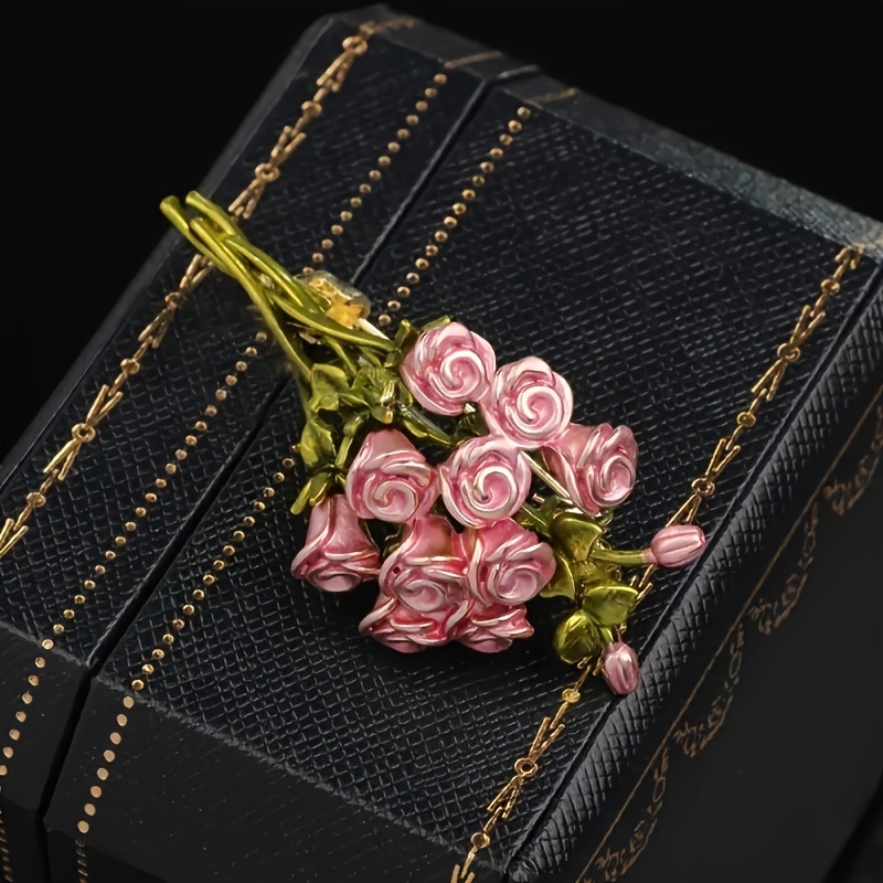 Elegant Pink Rose Bouquet Broo – обзор и цена Women Accessories Bouquet
