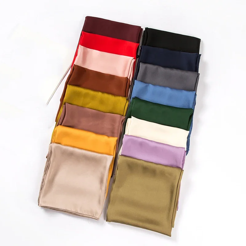 Satin Scarf Women 70cm Solid C – обзор и цена Women Accessories In Wholesale