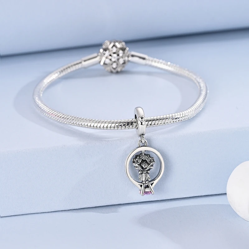 925 Silver Charm Bead Rotatabl – обзор и цена Women Accessories Bouquet