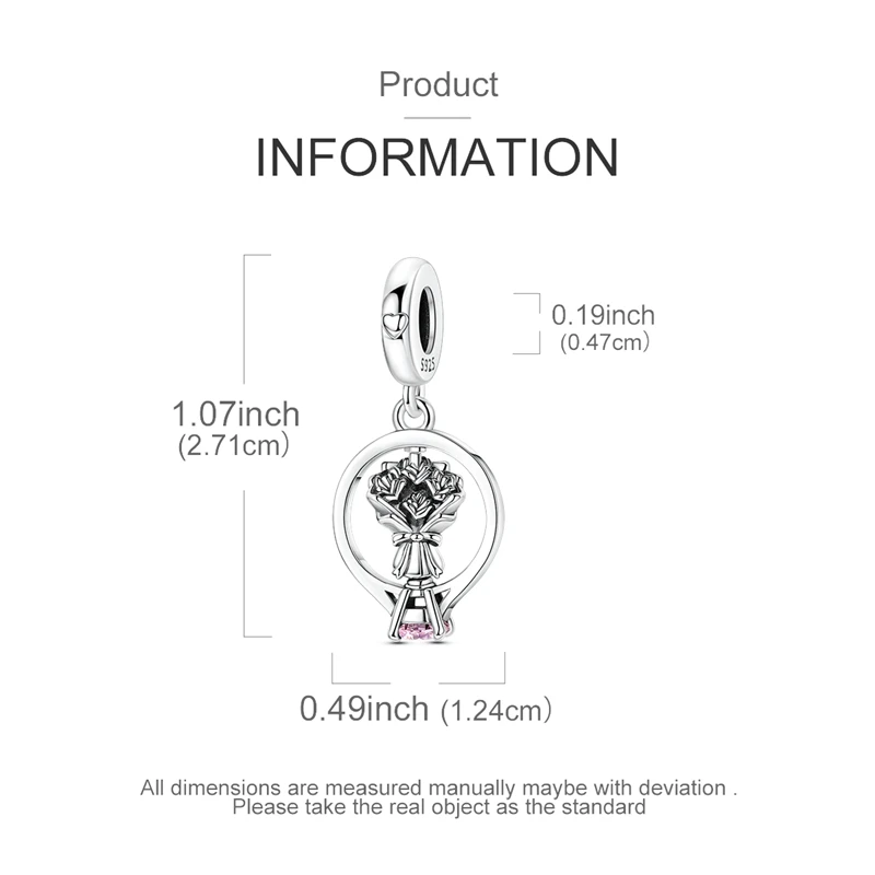 925 Silver Charm Bead Rotatabl – обзор и цена Women Accessories Bouquet