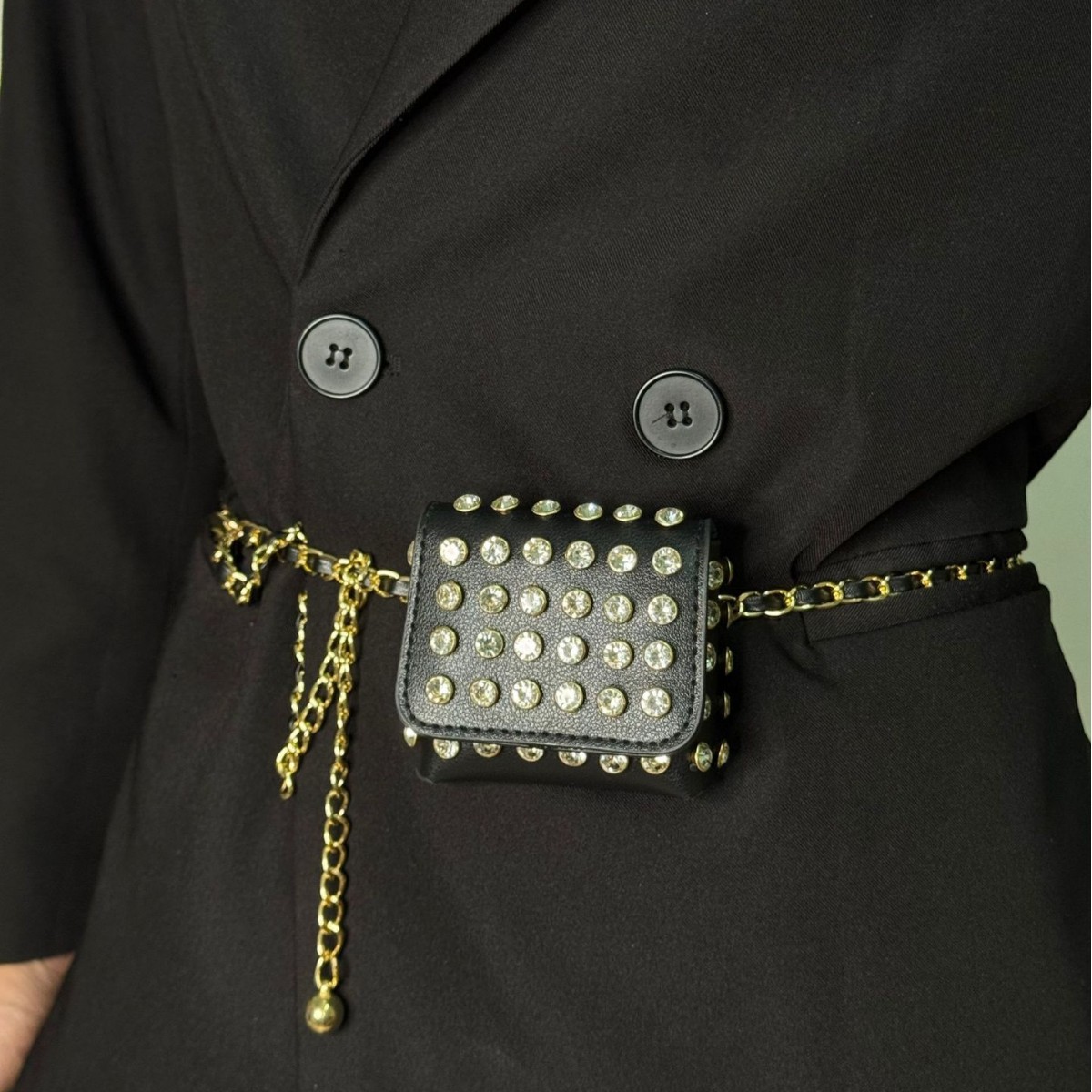 Fashion Rivet Mini Waistpack S – обзор и цена Women'S Jeans Accessories Chain