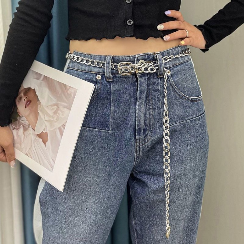 Simple Metal Chain Belts Long  – обзор и цена Women'S Jeans Accessories Chain