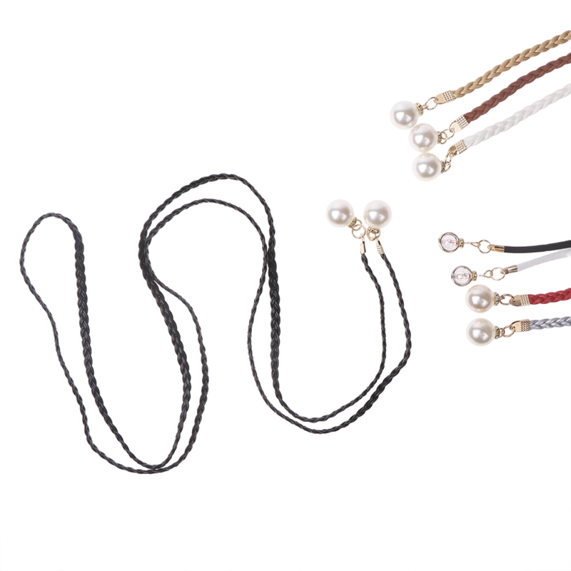 Retro PU Braided Pearl Belt Wa – обзор и цена Women'S Jeans Accessories Chain