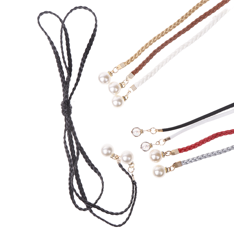 Retro PU Braided Pearl Belt Wa – обзор и цена Women'S Jeans Accessories Chain