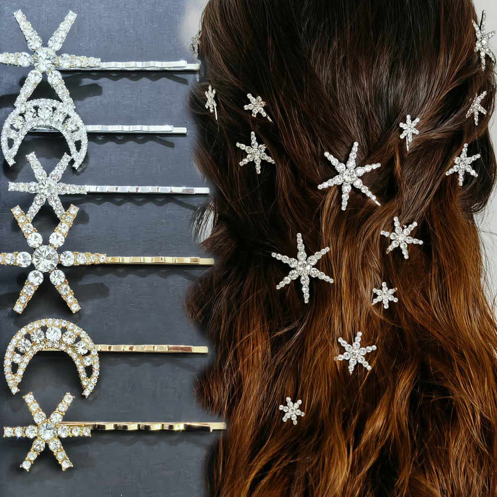 3/4 pcs set Crystal Star Hairp – обзор и цена Women'S Accessories List