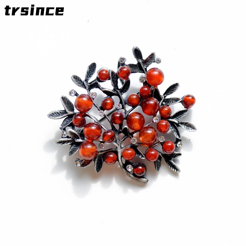 Red Rhinestone Trees Brooch Na – обзор и цена Women Accessories Bouquet