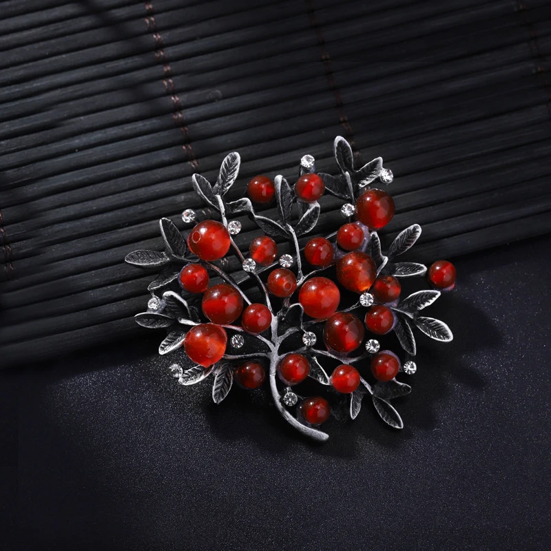 Red Rhinestone Trees Brooch Na – обзор и цена Women Accessories Bouquet