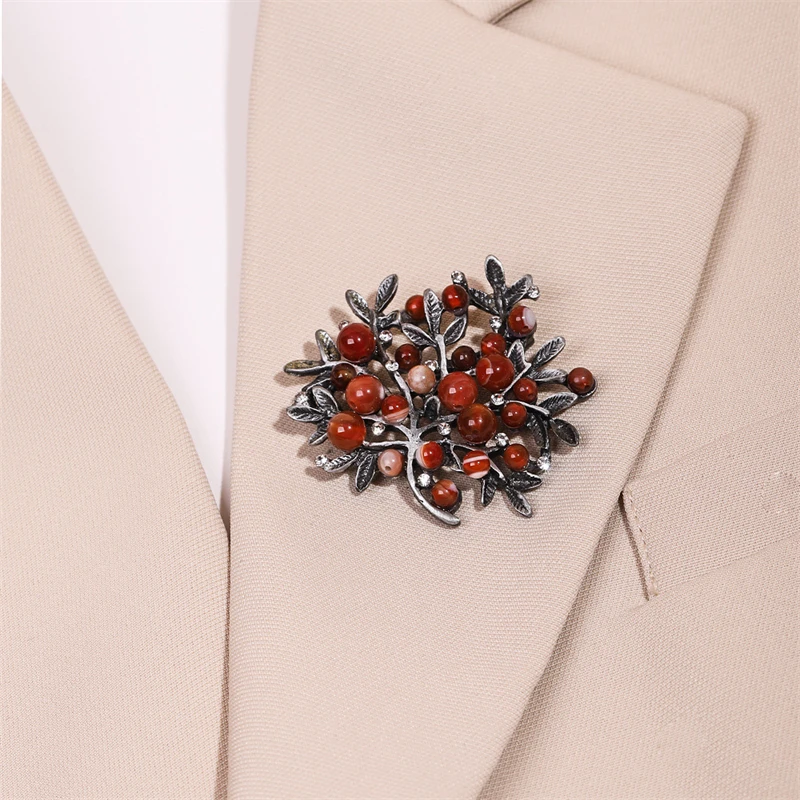 Red Rhinestone Trees Brooch Na – обзор и цена Women Accessories Bouquet