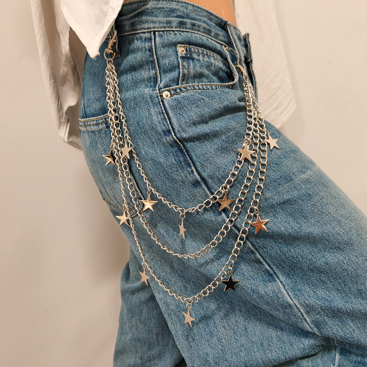 A Harajuku Style Street Hip-Ho – обзор и цена Women'S Jeans Accessories Chain