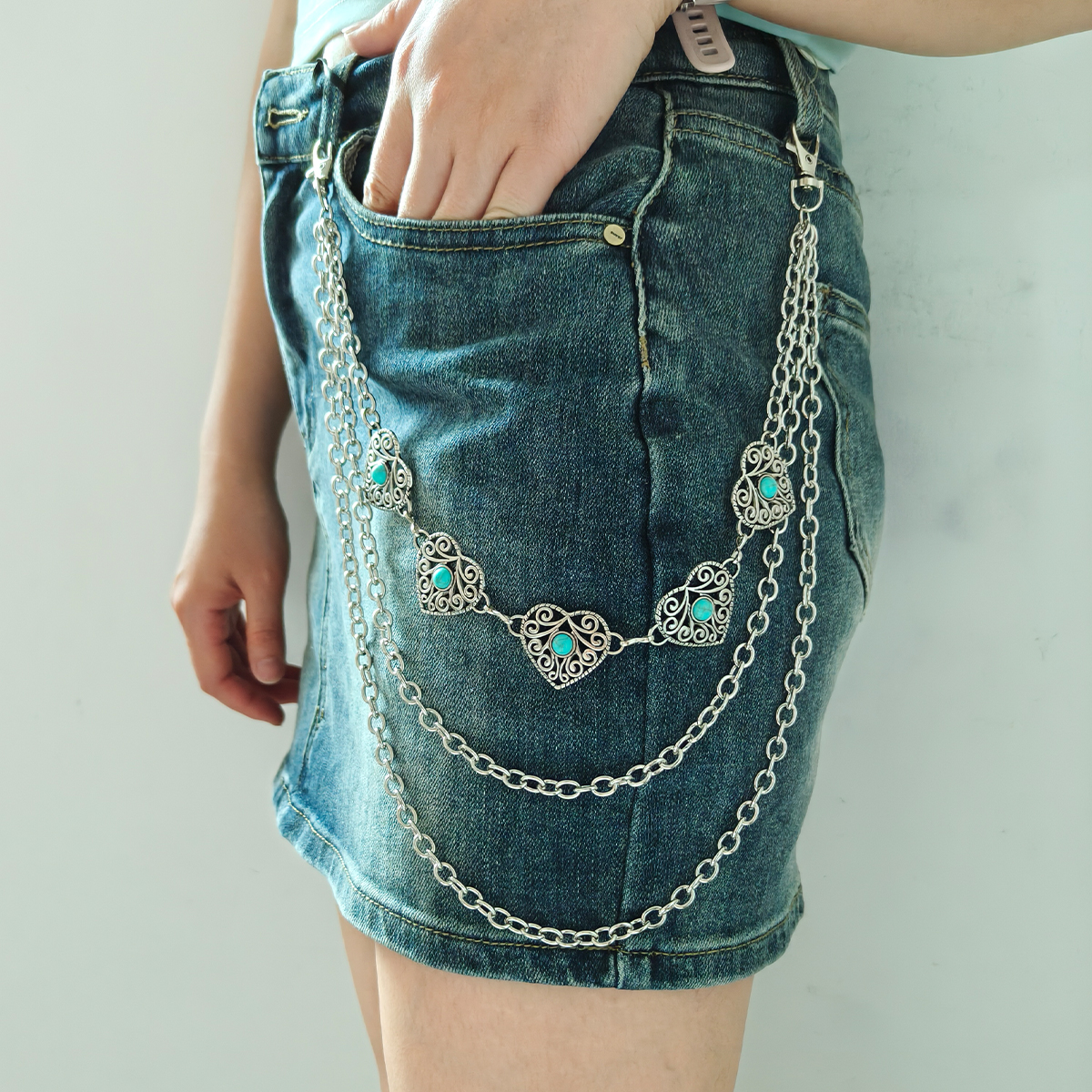 A Harajuku Style Street Hip-Ho – обзор и цена Women'S Jeans Accessories Chain