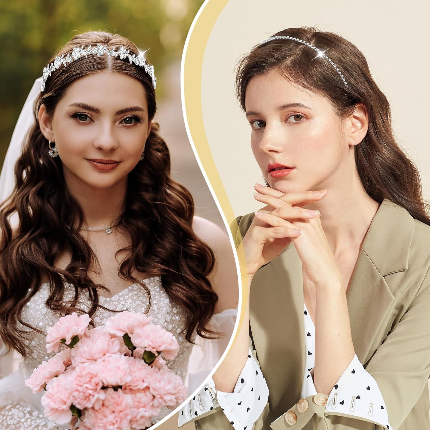 4 Pcs Rhinestone Headband Set  – обзор и цена Women Accessories Set