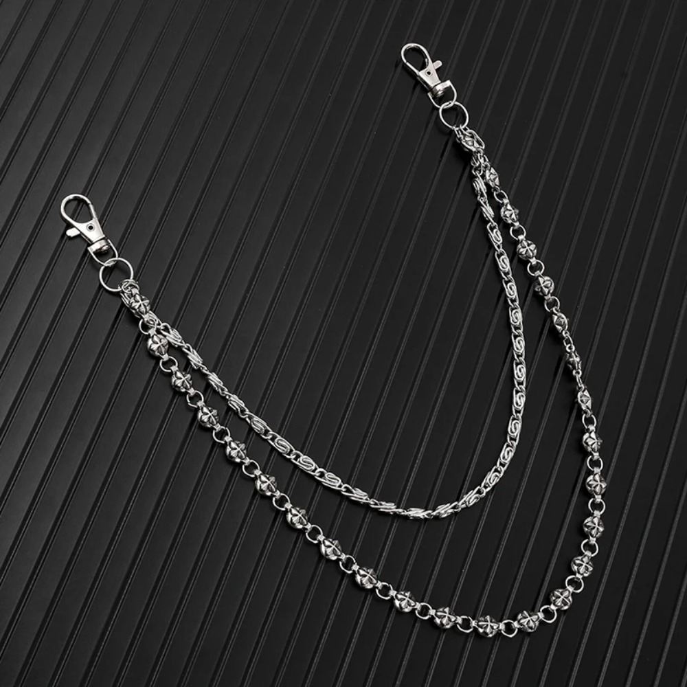 NEWTrendy Hip Hop Double Layer – обзор и цена Women'S Jeans Accessories Chain