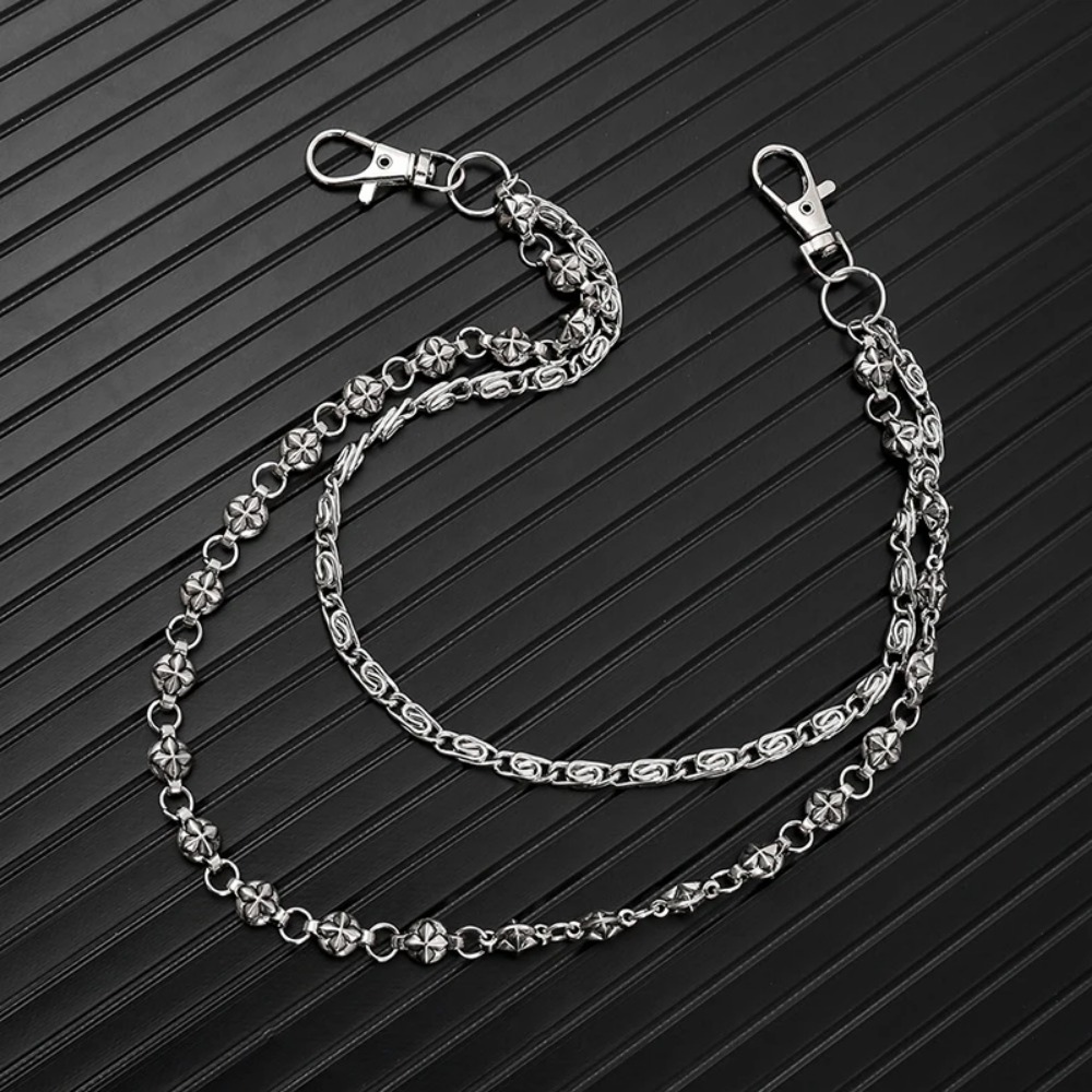 NEWTrendy Hip Hop Double Layer – обзор и цена Women'S Jeans Accessories Chain