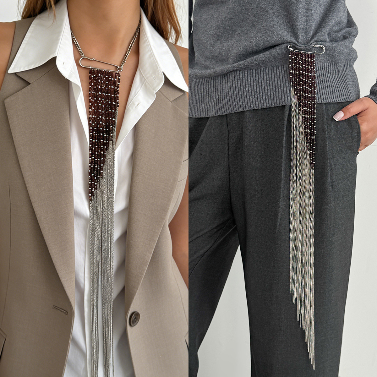 Silver Color Tassel Chain Broo – обзор и цена Women'S Accessories And Jewelry