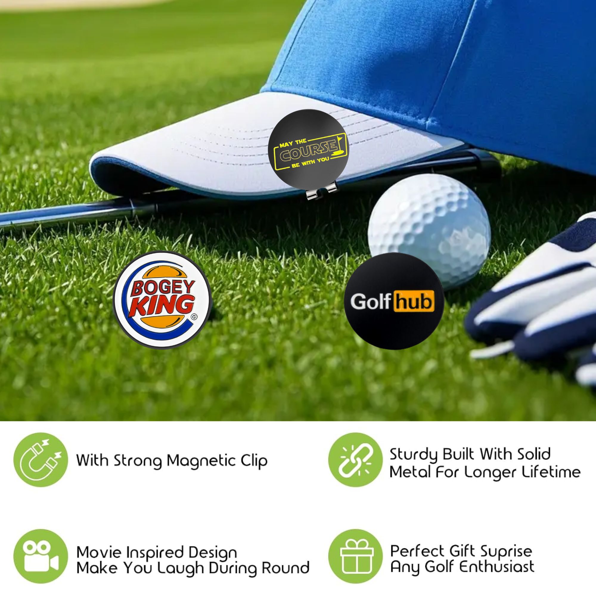 3 Pcs Funny Golf Ball Markers  – обзор и цена Women'S Golf Accessories