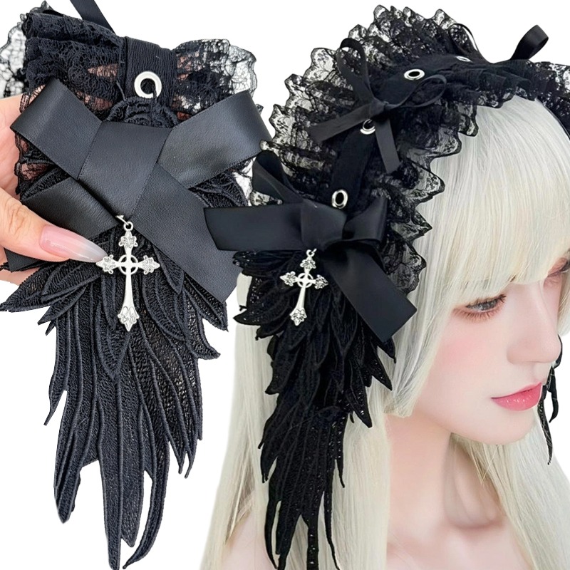 Gothic lace angel wings headba – обзор и цена Women'S Victorian Era Accessories