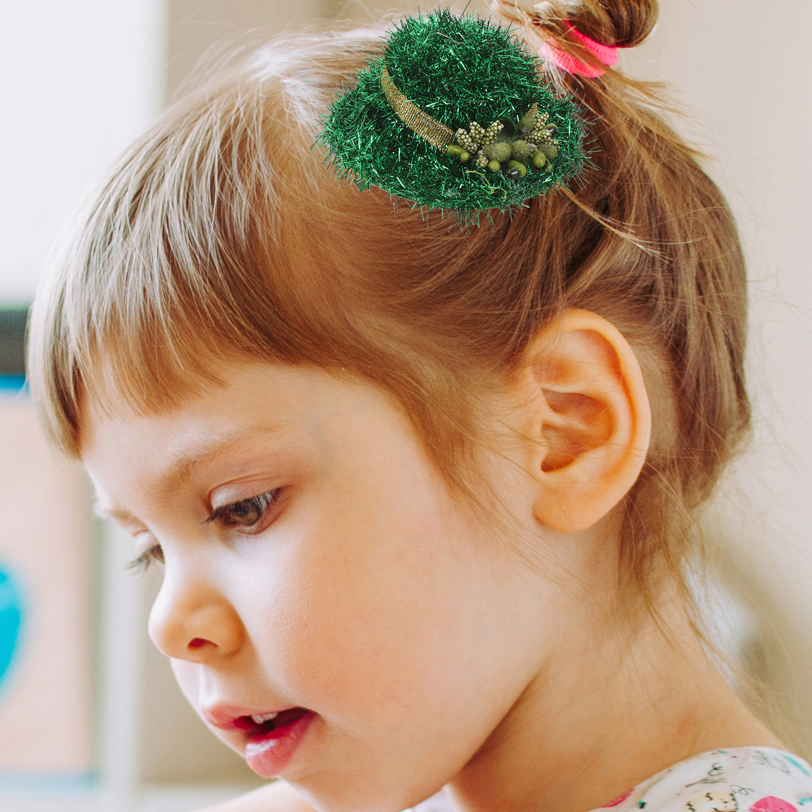 2Pcs Green Hat Hair Clips Top  – обзор и цена Women Accessories Bouquet