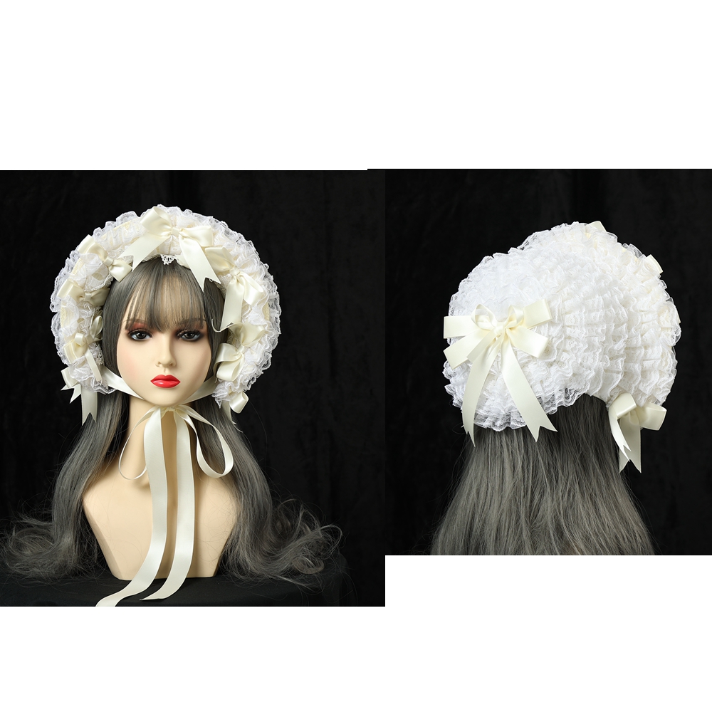 Lolita Lace Bonnet Hat Women G – обзор и цена Women'S Victorian Era Accessories