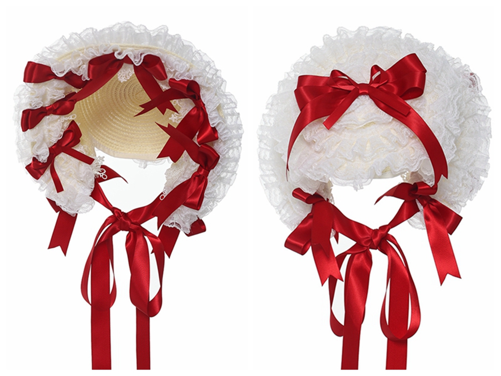 Lolita Lace Bonnet Hat Women G – обзор и цена Women'S Victorian Era Accessories