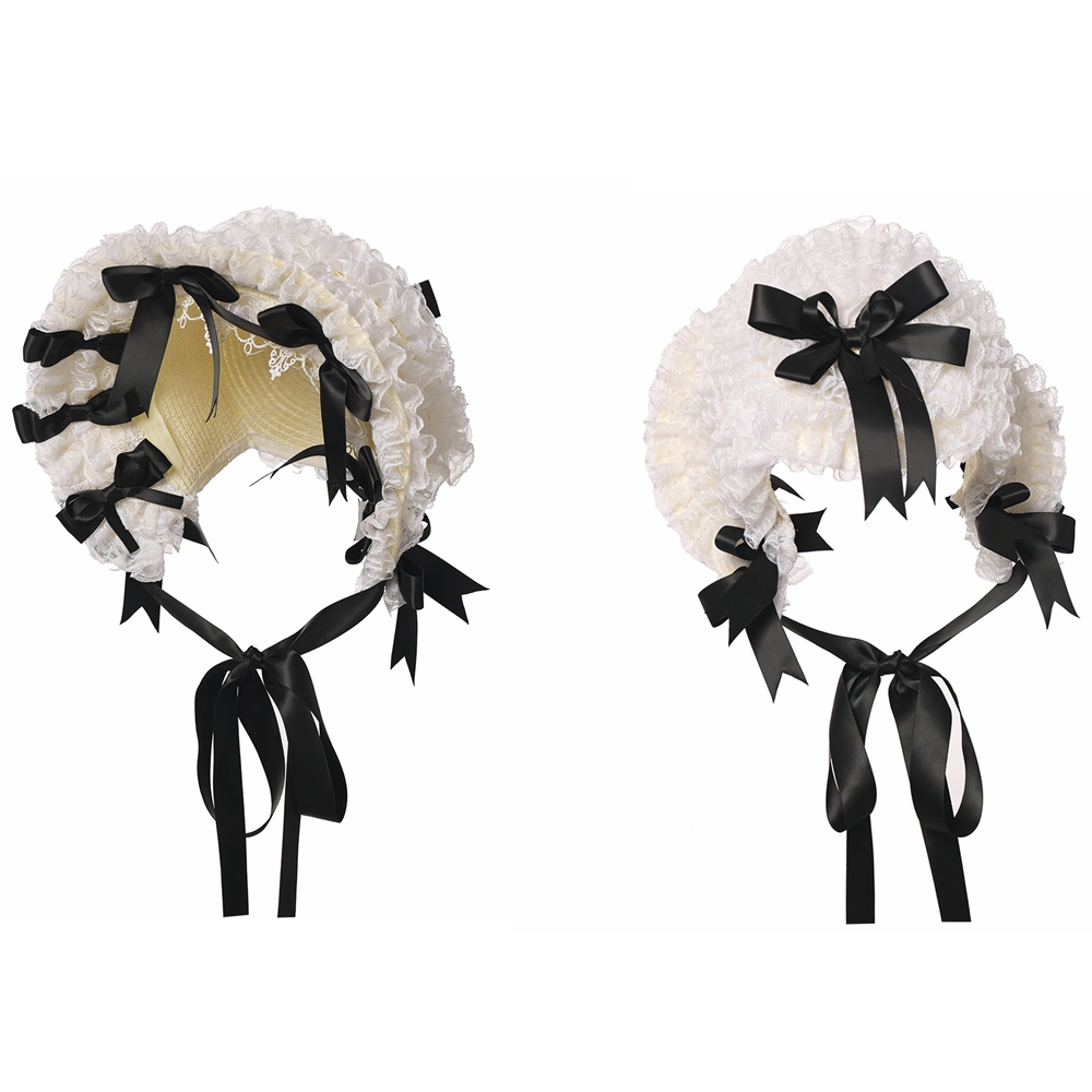 Lolita Lace Bonnet Hat Women G – обзор и цена Women'S Victorian Era Accessories