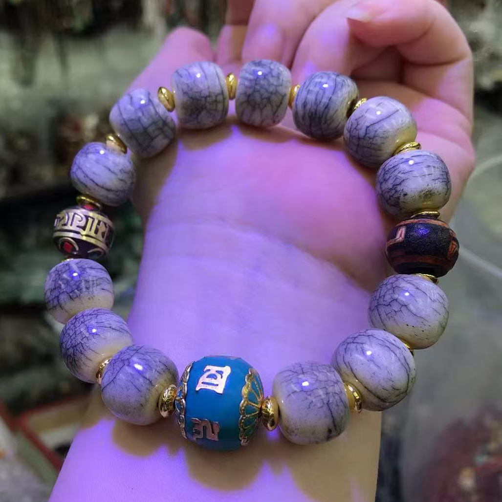 Cracked Yak Bone Barrel Bead B – обзор и цена Women Accessories Nepal