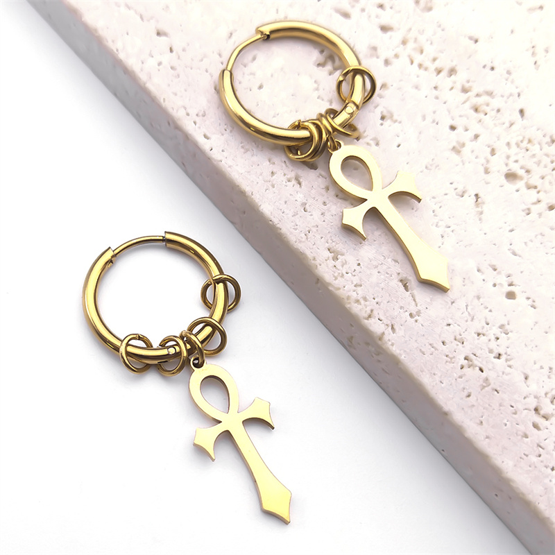 Egypt Ankh Cross Hoop Drop Dan – обзор и цена Women Accessories Egypt